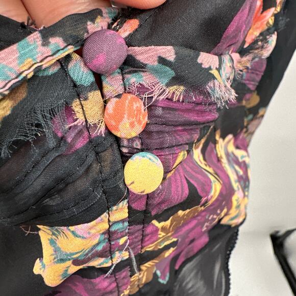 FREE PEOPLE NWT Wanderlust Bodysuit in Black Combo // S - Picture 8 of 13